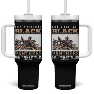 761st Tank Battalion Tribute Tumbler With Handle Black Panthers WW2 Heroes TS02 One Size: 40 oz Black Print Your Wear