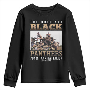 761st Tank Battalion Tribute Youth Sweatshirt Black Panthers WW2 Heroes TS02 Black Print Your Wear