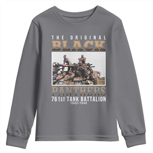 761st Tank Battalion Tribute Youth Sweatshirt Black Panthers WW2 Heroes TS02 Charcoal Print Your Wear