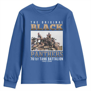 761st Tank Battalion Tribute Youth Sweatshirt Black Panthers WW2 Heroes TS02 Royal Blue Print Your Wear
