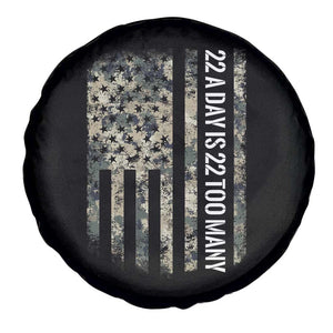 Veteran Suicide Awareness Spare Tire Cover USA Flag 22 A Day Is 22 Too Many TS02 Print Your Wear
