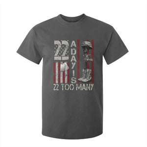 Veteran Suicide Awareness T Shirt For Kid 22 A Day Is 22 Too Many TS02 Dark Heather Print Your Wear