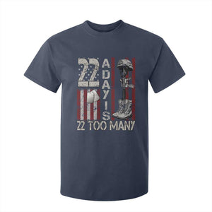 Veteran Suicide Awareness T Shirt For Kid 22 A Day Is 22 Too Many TS02 Navy Print Your Wear