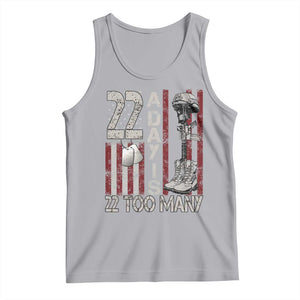 Veteran Suicide Awareness Tank Top 22 A Day Is 22 Too Many TS02 Athletic Heather Print Your Wear