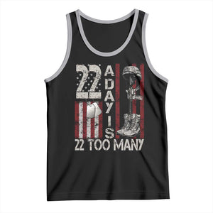 Veteran Suicide Awareness Tank Top 22 A Day Is 22 Too Many TS02 Black Athletic Heather Print Your Wear