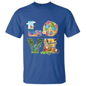 Love Earth Day T Shirt Alphabet Save The Planet Everyday Environment TS02 Royal Blue Printyourwear