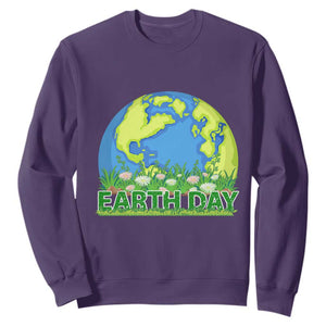Earth Day Birthday Sweatshirt Save The Planet Everyday TS02 Purple Printyourwear