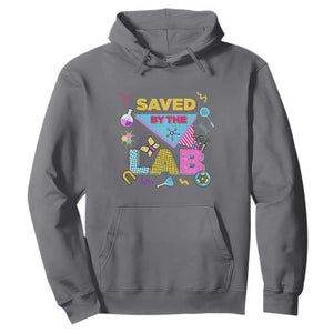 Lab Week Hoodie Saved By The Lab Retro Medical Laboratory Tech TS02 Charcoal Printyourwear