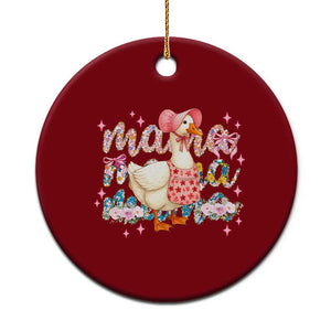 Pink Floral Mama Goose Ceramic Ornament Retro Botanical Mom Mothers Day TS02 1pc Red Print Your Wear