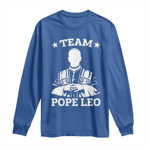 Team Pope Leo XIV Long Sleeve Shirt Vintage Catholic Faith Historical Religious Support TS02 Royal Blue Print Your Wear