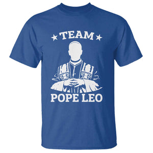 Team Pope Leo XIV T Shirt Vintage Catholic Faith Historical Religious Support TS02 Royal Blue Print Your Wear