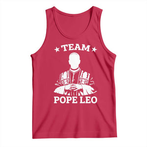 Team Pope Leo XIV Tank Top Vintage Catholic Faith Historical Religious Support TS02 Red Print Your Wear