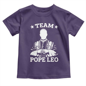 Team Pope Leo XIV Toddler T Shirt Vintage Catholic Faith Historical Religious Support TS02 Purple Print Your Wear