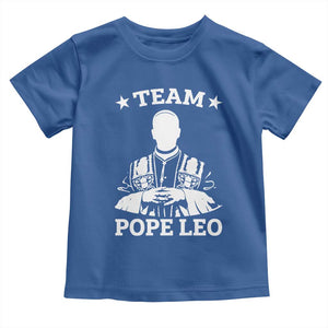 Team Pope Leo XIV Toddler T Shirt Vintage Catholic Faith Historical Religious Support TS02 Royal Blue Print Your Wear