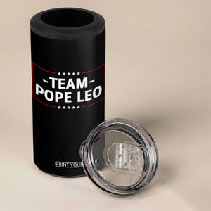 Team Pope Leo XIV 4 in 1 Can Cooler Tumbler Catholic Pride Religious Faith Solidarity TS02 Print Your Wear