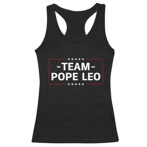 Team Pope Leo XIV Racerback Tank Top Catholic Pride Religious Faith Solidarity TS02 Black Print Your Wear