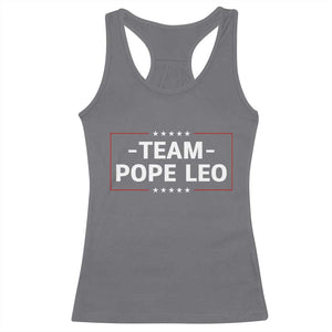 Team Pope Leo XIV Racerback Tank Top Catholic Pride Religious Faith Solidarity TS02 Charcoal Print Your Wear
