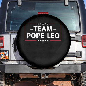 Team Pope Leo XIV Spare Tire Cover Catholic Pride Religious Faith Solidarity TS02 No hole Black Print Your Wear