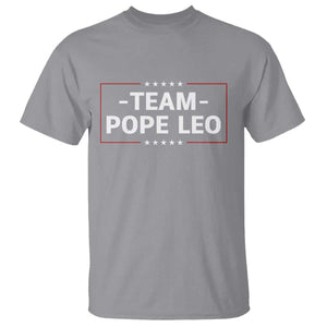 Team Pope Leo XIV T Shirt Catholic Pride Religious Faith Solidarity TS02 Sport Gray Print Your Wear