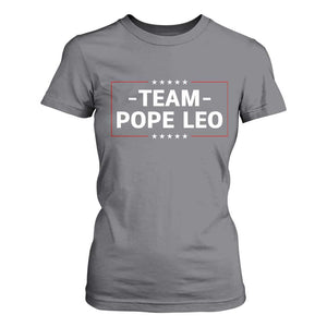 Team Pope Leo XIV T Shirt For Women Catholic Pride Religious Faith Solidarity TS02 Charcoal Print Your Wear