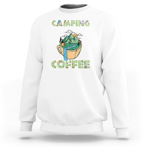 Funny Camper Sweatshirt Camping Solves Most Of My Problems Coffee Solves Rest TS02 White Print Your Wear