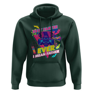 Funny Farter Hoodie Funny Best Farter Ever I Mean Father Gas Mask Retro 70s 80s TS02 Dark Forest Green Print Your Wear