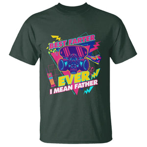 Funny Farter T Shirt Funny Best Farter Ever I Mean Father Gas Mask Retro 70s 80s TS02 Dark Forest Green Print Your Wear