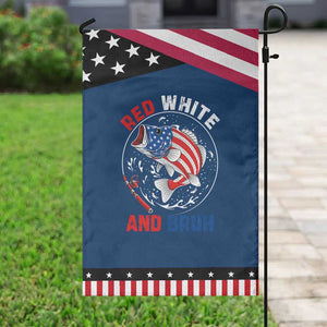 Red White And Bruh Fishing Garden Flag Funny Patriotic Bass 4th Of July American Flag TS02 Classic Blue Black Print Your Wear