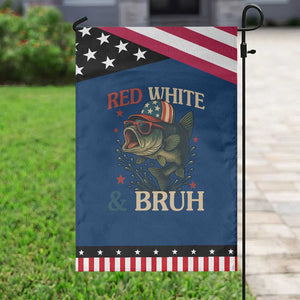 Retro Red White And Bruh Fishing Garden Flag Funny Patriotic Bass 4th Of July TS02 Classic Blue Black Print Your Wear