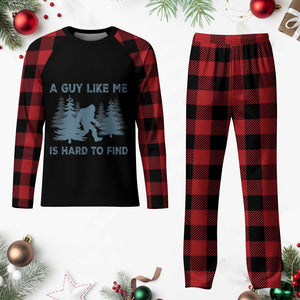 Funny Bigfoot Sasquatch Plaid Pajama Set A Guy Like Me Is Hard To Find Forest Silhouette TS02 Buffalo Plaid Print Your Wear