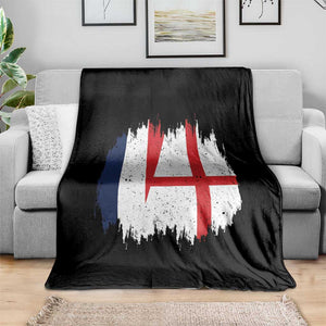 Vintage Grunge France England Flag Brush Stroke Graphic Throw Blanket French Anglo English Heritage Pride Match Day TS02 Print Your Wear