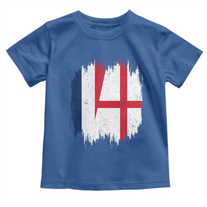 Vintage Grunge France England Flag Brush Stroke Graphic Toddler T Shirt French Anglo English Heritage Pride Match Day TS02 Royal Blue Print Your Wear