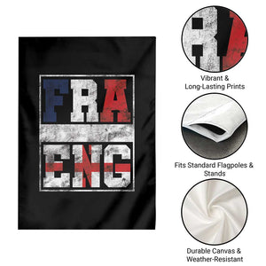 FRA ENG France England Flag Graphic Garden Flag French English Country Pride TS02 Print Your Wear