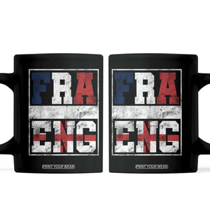 FRA ENG France England Flag Graphic Coffee Mug French English Country Pride TS02 Black Print Your Wear