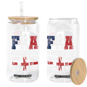 FRA ENG France England Flag Graphic Glass Can French English Country Pride TS02 Print Your Wear