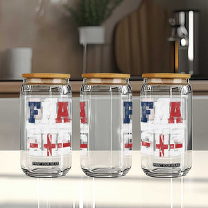 FRA ENG France England Flag Graphic Glass Can French English Country Pride TS02 Print Your Wear