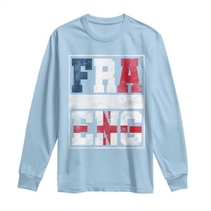 FRA ENG France England Flag Graphic Long Sleeve Shirt French English Country Pride