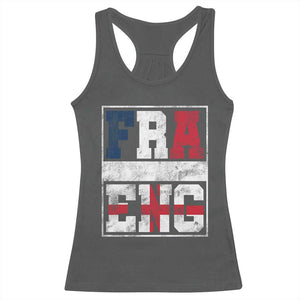 FRA ENG France England Flag Graphic Racerback Tank Top French English Country Pride TS02 Dark Heather Print Your Wear