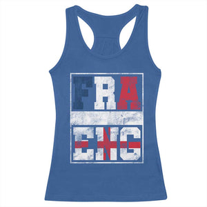FRA ENG France England Flag Graphic Racerback Tank Top French English Country Pride TS02 Royal Blue Print Your Wear