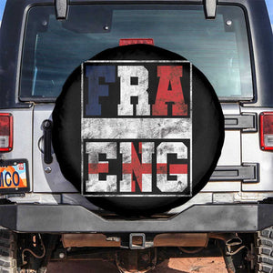 FRA ENG France England Flag Graphic Spare Tire Cover French English Country Pride TS02 No hole Black Print Your Wear