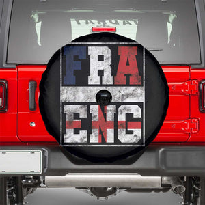 FRA ENG France England Flag Graphic Spare Tire Cover French English Country Pride TS02 Black Print Your Wear