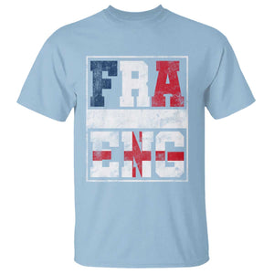 FRA ENG France England Flag Graphic T Shirt French English Country Pride