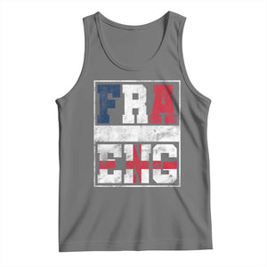 FRA ENG France England Flag Graphic Tank Top French English Country Pride TS02 Black Heather Print Your Wear