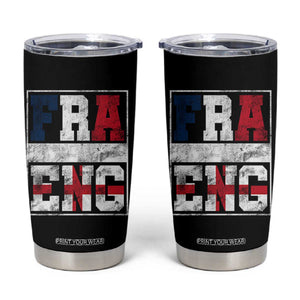 FRA ENG France England Flag Graphic Tumbler Cup French English Country Pride TS02 Black Print Your Wear