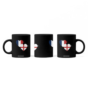 France England Flag Hearts Splatter Graphic Coffee Mug Anglo English French Heritage Love Unity TS02 Print Your Wear