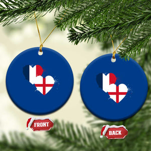 France England Flag Hearts Splatter Graphic Ceramic Ornament Anglo English French Heritage Love Unity TS02 1pc Blue Print Your Wear
