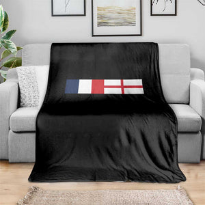 France England Dual Flag Graphic Throw Blanket Anglo English French Heritage Mixed Roots Pride Match Day TS02 Print Your Wear