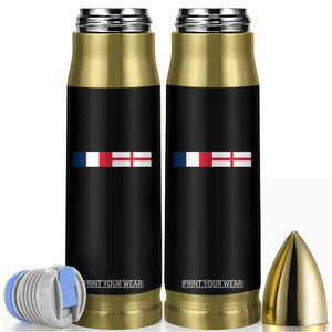 France England Dual Flag Graphic Bullet Tumbler Anglo English French Heritage Mixed Roots Pride Match Day TS02 Black Print Your Wear