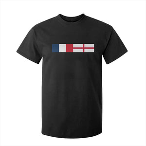 France England Dual Flag Graphic T Shirt For Kid Anglo English French Heritage Mixed Roots Pride Match Day TS02 Black Print Your Wear