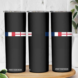 France England Dual Flag Graphic Skinny Tumbler Anglo English French Heritage Mixed Roots Pride Match Day TS02 Print Your Wear